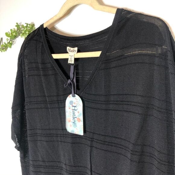 NWT! Hatley Michaelle Black Short Sleeve Knit Top - Picture 2 of 10